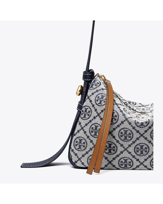 Tory Burch Black T Monogram Small Romy Shoulder Bag, One Size