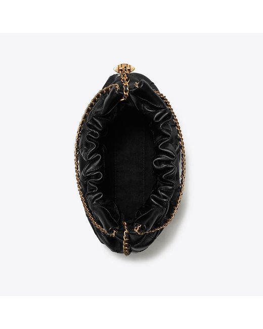 Tory Burch Black Mini Fleming Soft Hobo Bag, One Size