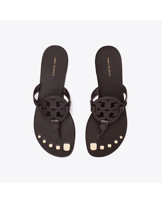 Tory Burch Brown Miller Nail Polish Sandal