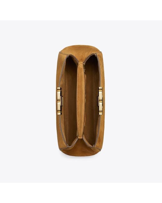 Tory Burch Brown Eleanor Suede Satchel, One Size