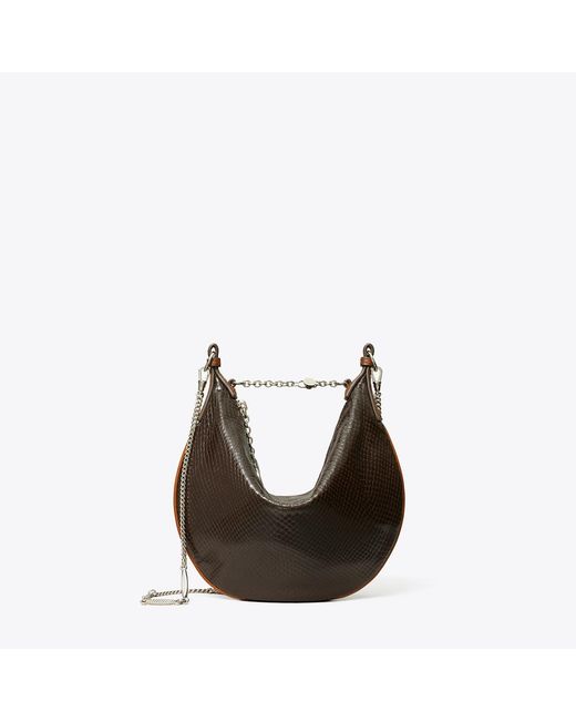 Tory Burch Black Mini Chain Strap Balloon Bag