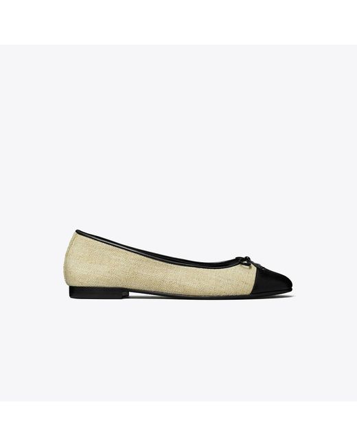 Tory Burch Green Cap-Toe Ballet