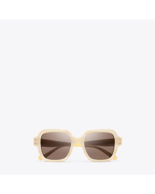Tory Burch Pink Eleanor Square Sunglasses
