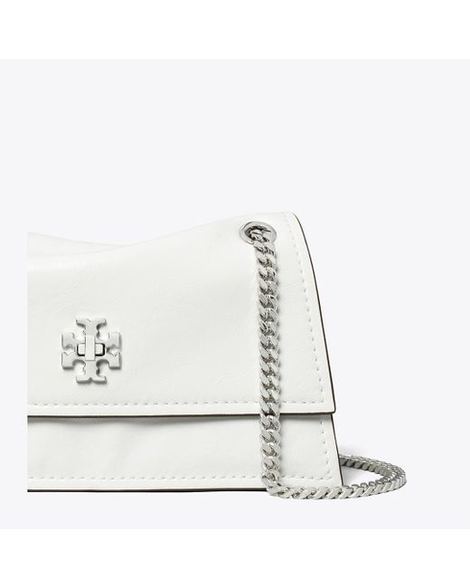 Tory Burch White Damen Mini Kira Schultertasche Mit Drehverschluss