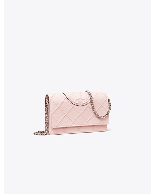 Tory Burch Pink Fleming Soft Chain Wallet