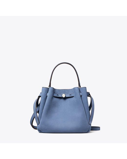 Tory Burch Blue Romy Nubuck Bucket Bag