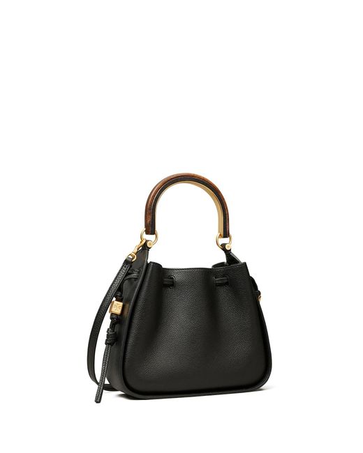 Tory Burch Leather Miller Cinch Bag in Black | Lyst Canada