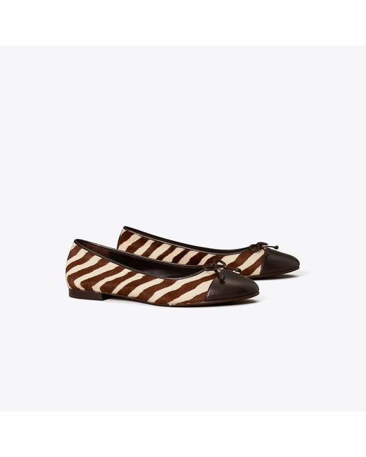 Tory Burch White Cap-Toe Ballet