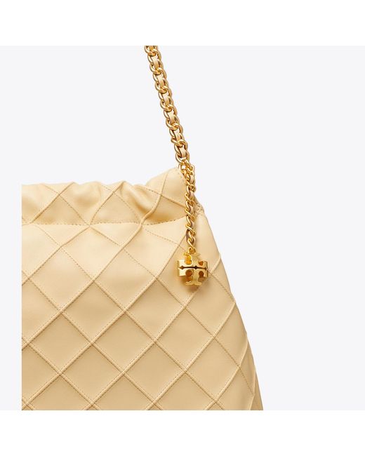 Tory Burch Natural Fleming Soft Hobo Bag, One Size