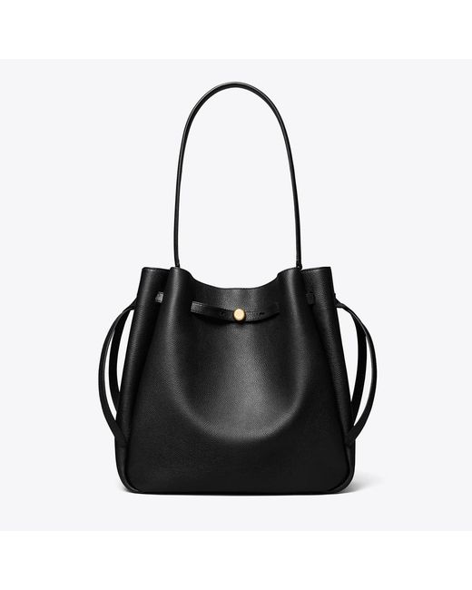 Tory Burch Black Large Romy Bucket Bag