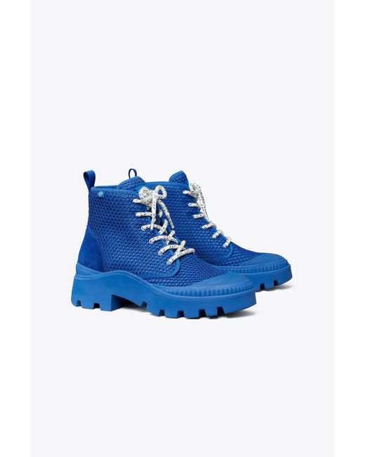 Tory Burch Blue Camp Sneaker Boot