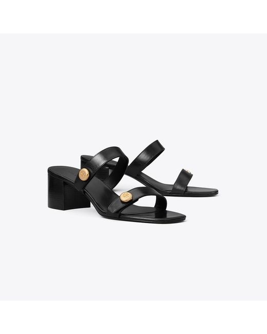 Tory Burch Black Romy Block-Heel Sandal