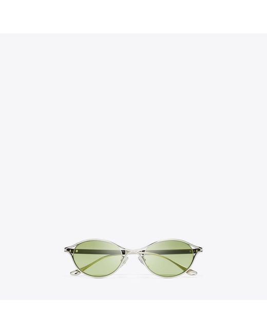 Tory Burch Green Deco Runway Sunglasses