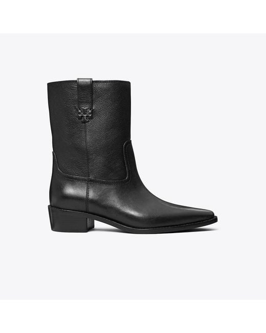 Tory Burch Black City Western Ankle Boot
