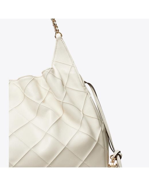 Tory Burch Natural Large Fleming Tote, One Size