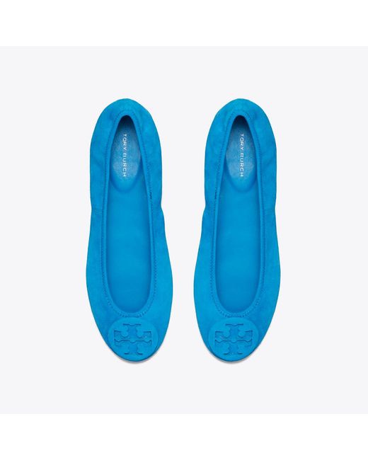 Tory Burch Blue Reva Travel Ballet