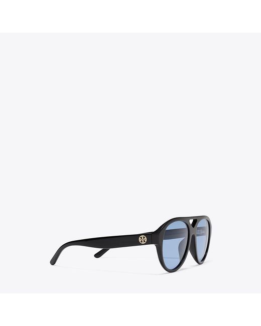 Tory Burch Blue Miller Pilot Sunglasses, One Size