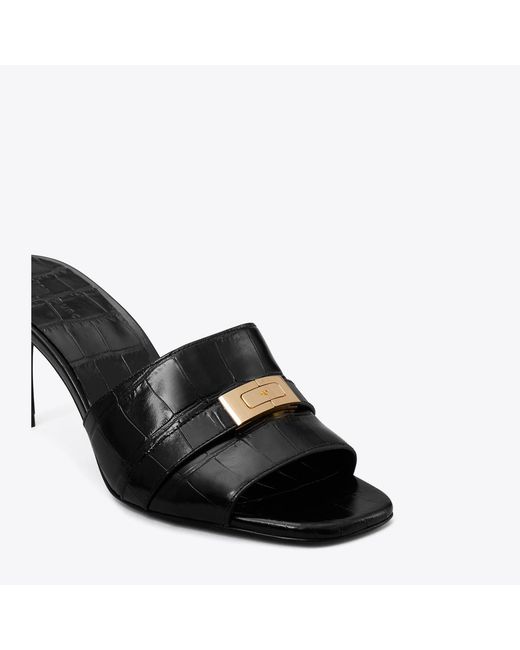 Tory Burch Black Leelee Heeled Mule