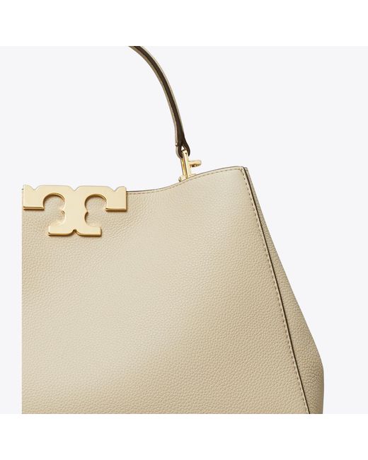 Tory Burch Natural Eleanor Soft Satchel, One Size
