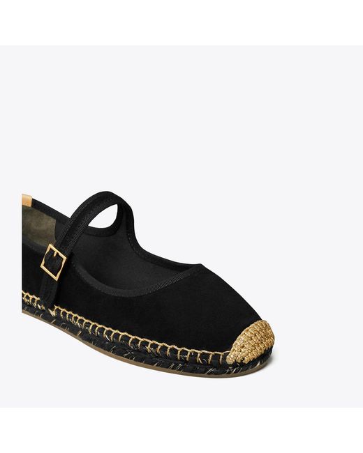 Tory Burch Black Mary Jane Espadrille