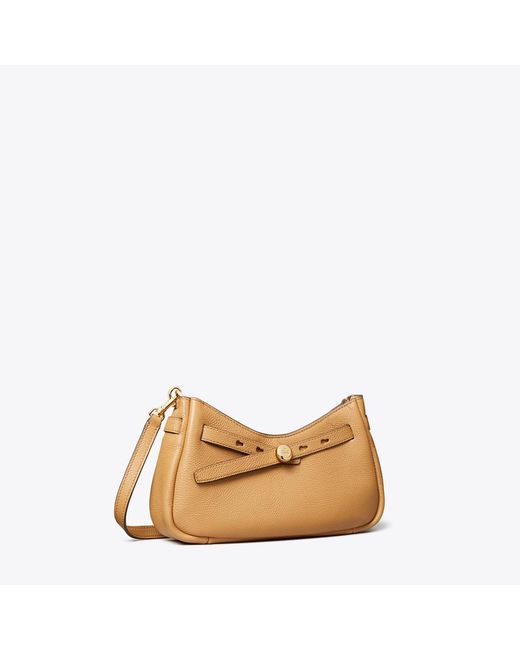 Tory Burch Natural Romy Zip Top Crossbody