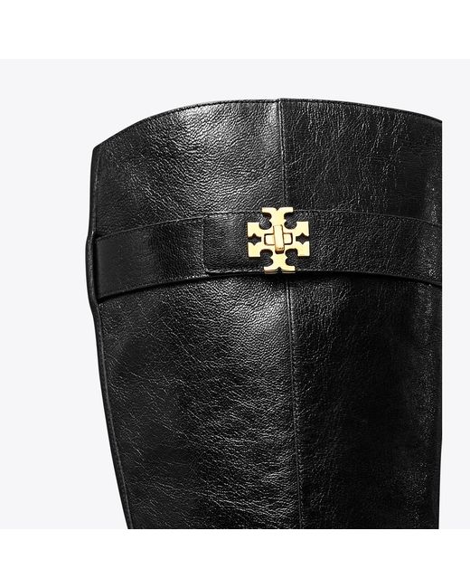 Tory Burch Black Turnlock Riding Boot