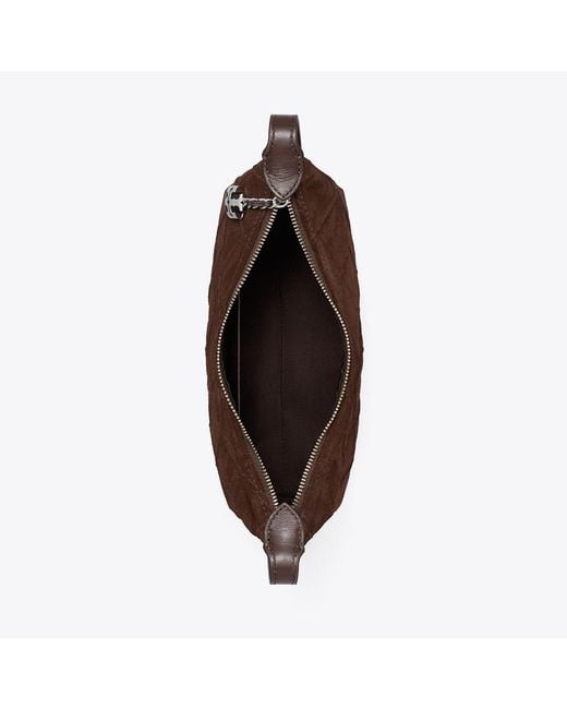 Tory Burch Brown Fleming Suede Pochette