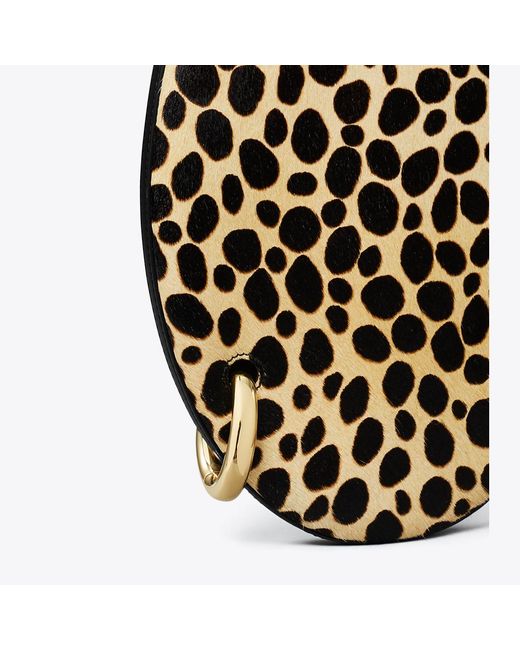 Tory Burch Black Small Pierced Calf Hair Handbag, One Size