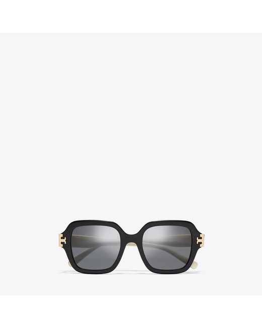 Tory Burch Gray Eleanor Square Sunglasses