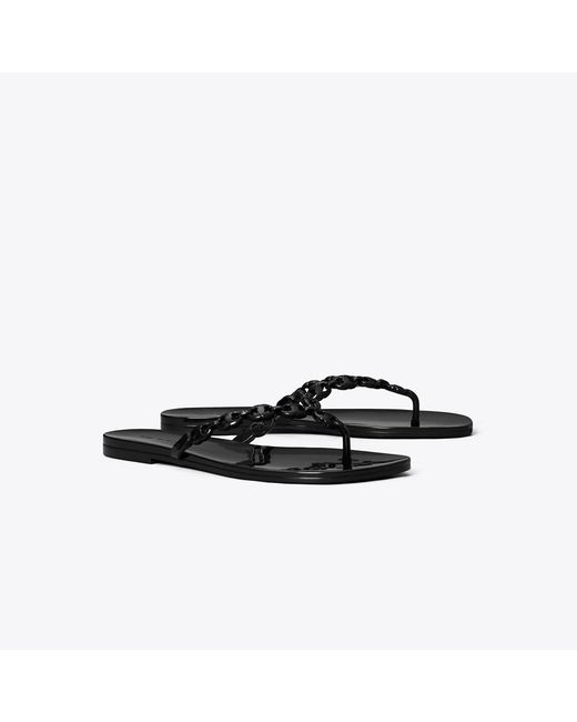 Tory Burch Black Gemini Link Jelly Flip-Flop