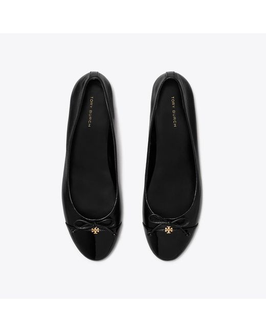 Tory Burch Black Cap Toe Ballet Shoe