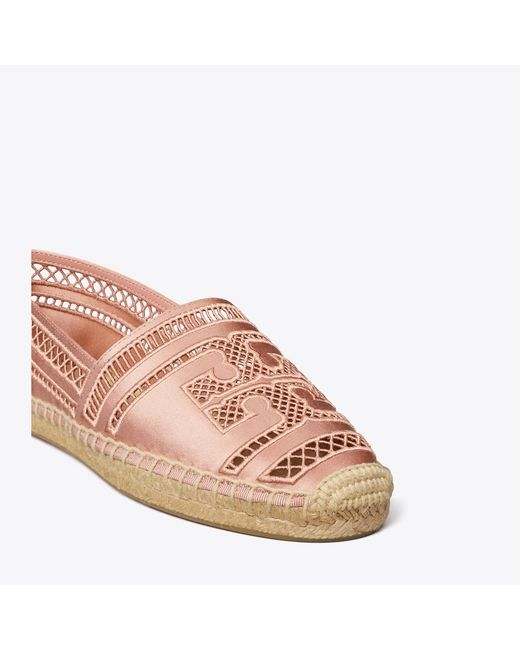 Tory Burch Pink Open Weave Espadrille