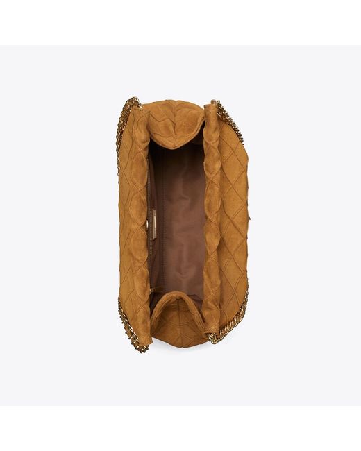 Tory Burch Brown Fleming Soft Suede Hobo Bag, One Size