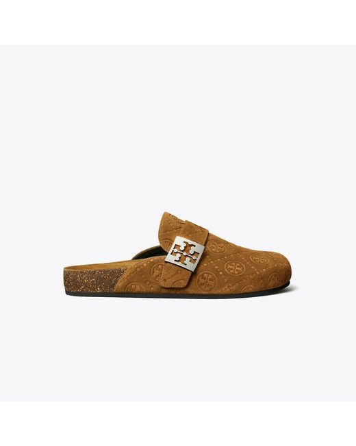 Tory Burch Brown T Monogram Mellow Mule