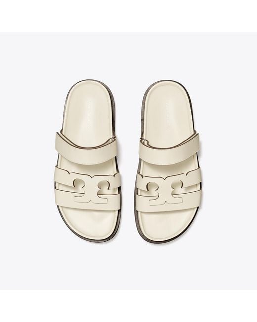 Tory Burch White Ines Sport Slides