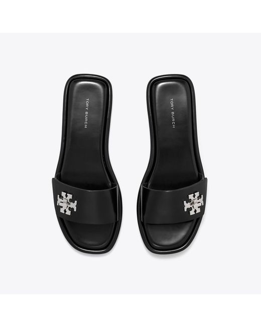 Tory Burch Black Turnlock Slide