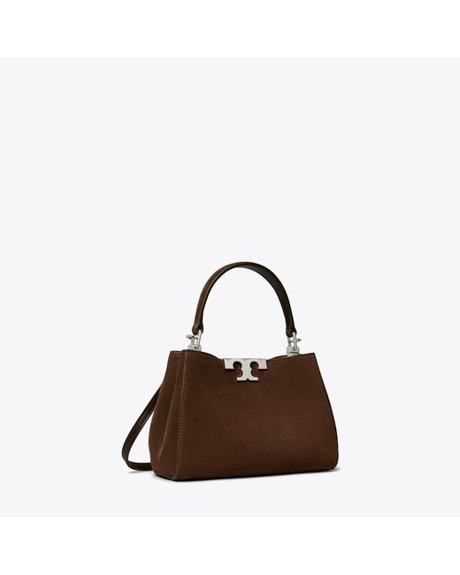 Tory Burch Brown Mini Eleanor Suede Satchel, One Size