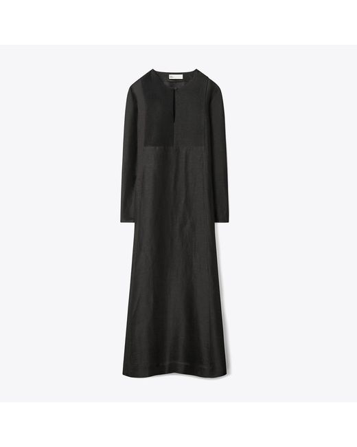 Tory Burch Black Long Linen Caftan