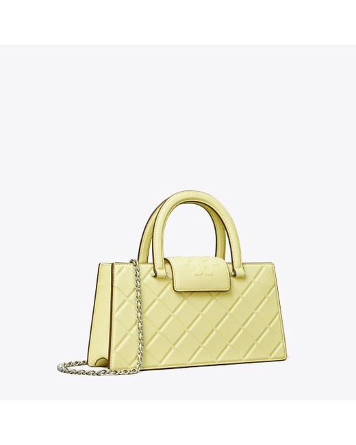 Tory Burch Fleming East-West Tote in Yellow | Lyst