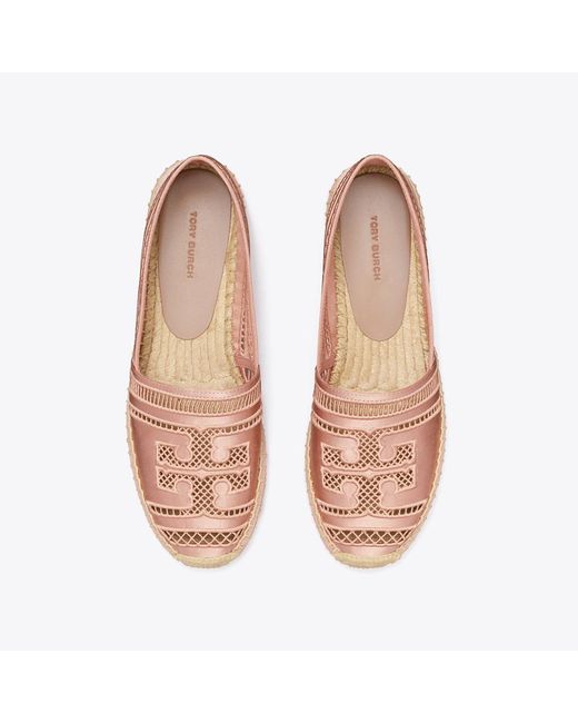 Tory Burch Pink Open Weave Espadrille