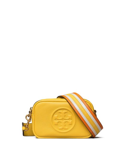 Tory Burch Yellow Perry Bombe Pieced-strap Mini Bag