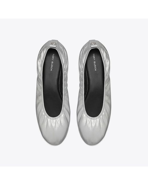 Tory Burch White Eddie Ballet