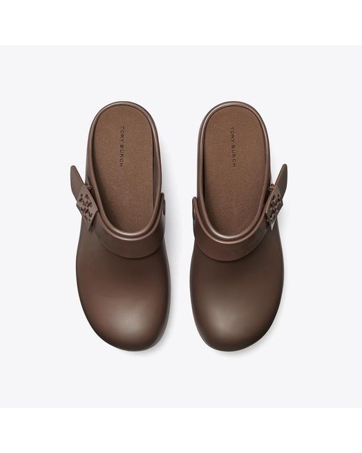 Tory Burch Brown Mellow Platform Heeled Clog