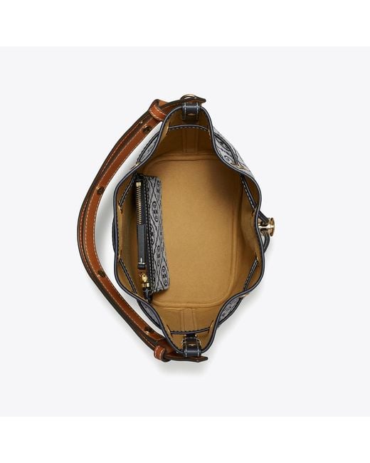 Tory Burch Black T Monogram Bucket Bag