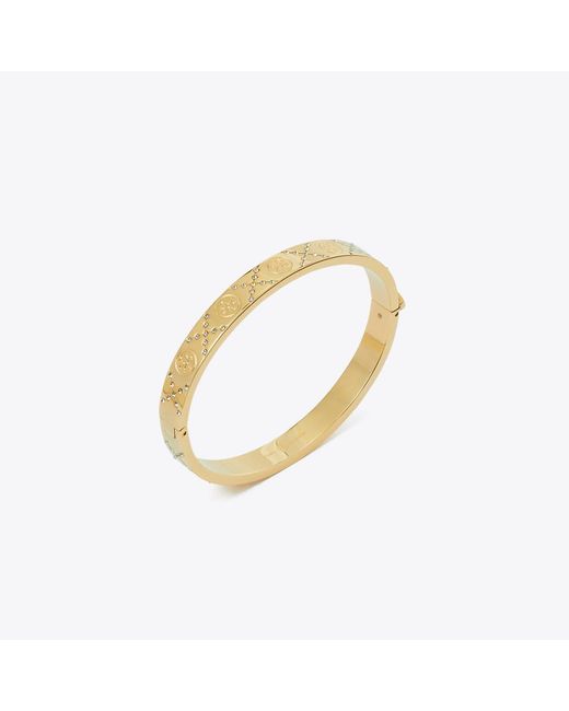 Tory Burch Multicolor Icon T Monogram Pavé Hinge Bracelet