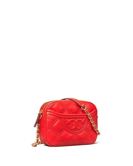 Tory Burch Red Fleming Soft Camera Bag