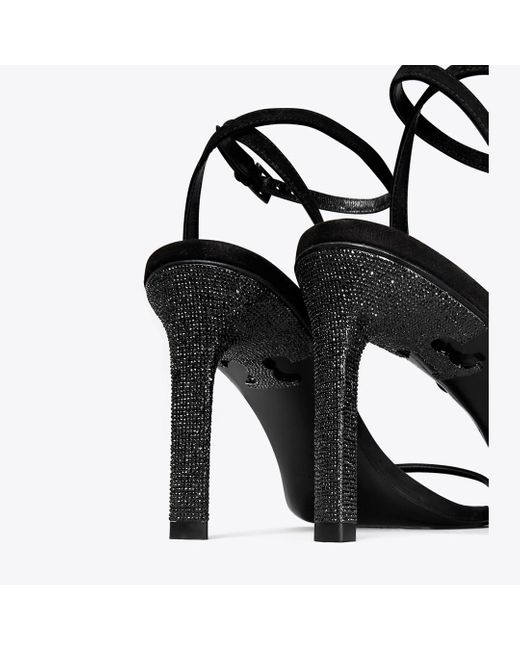 Tory Burch Black Pavé Heeled Sandal