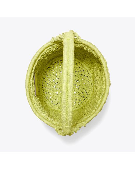 Tory Burch Metallic Ella Hand-Crocheted Popcorn Bucket Bag