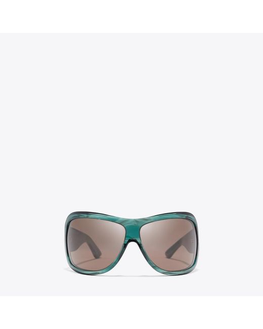 Tory Burch Gray Runway Wrap Sunglasses
