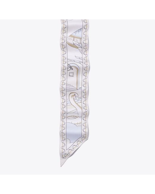 Tory Burch White The Pool Ribbon Tie